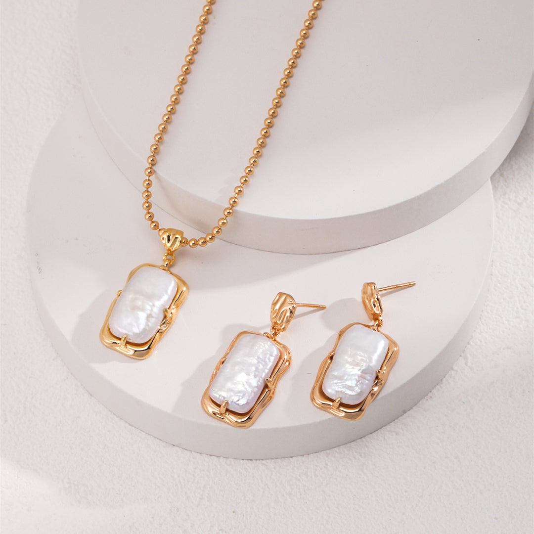 925 Sterling Silver Baroque Pearl Pendant Necklace