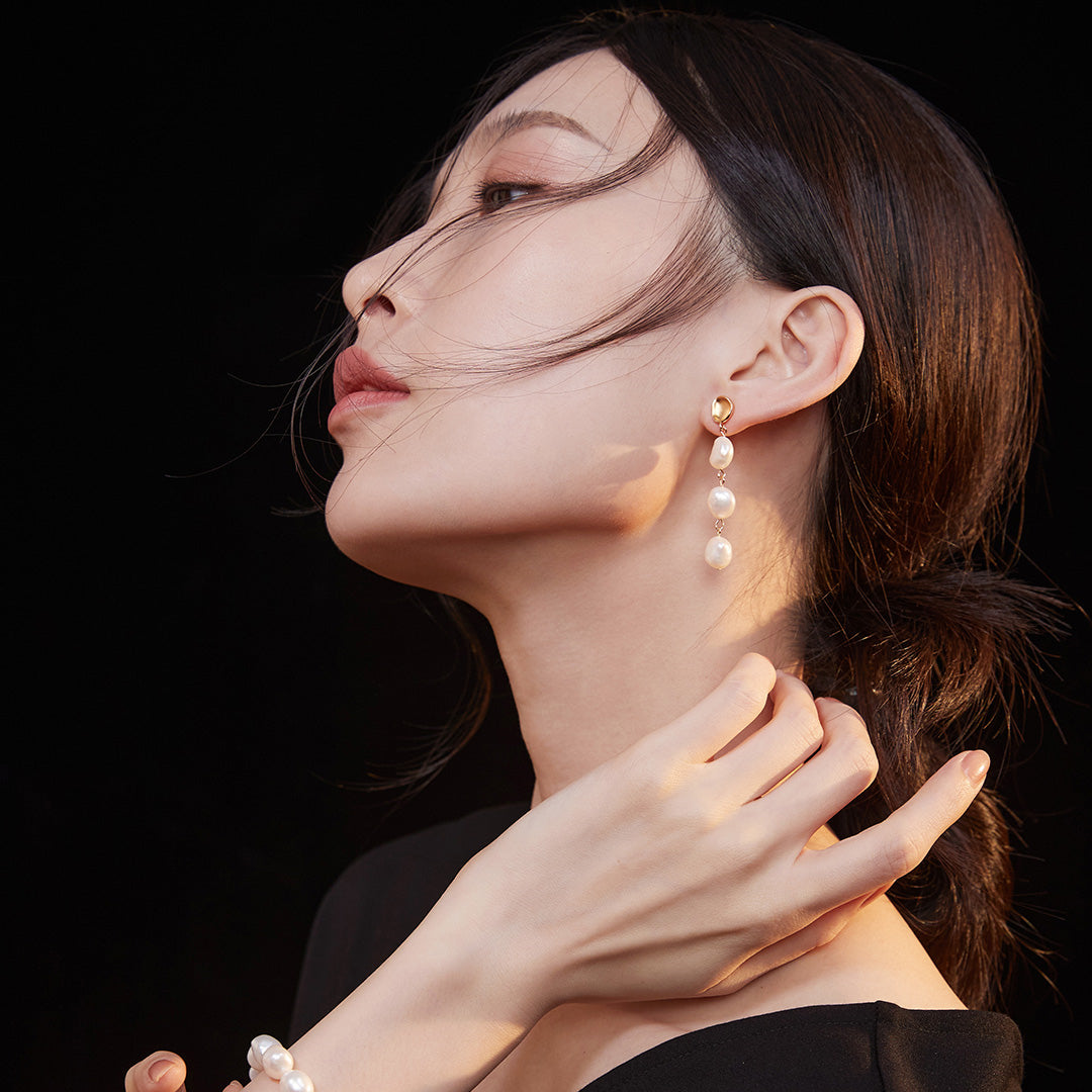 Baroque Pearl Drop Earrings