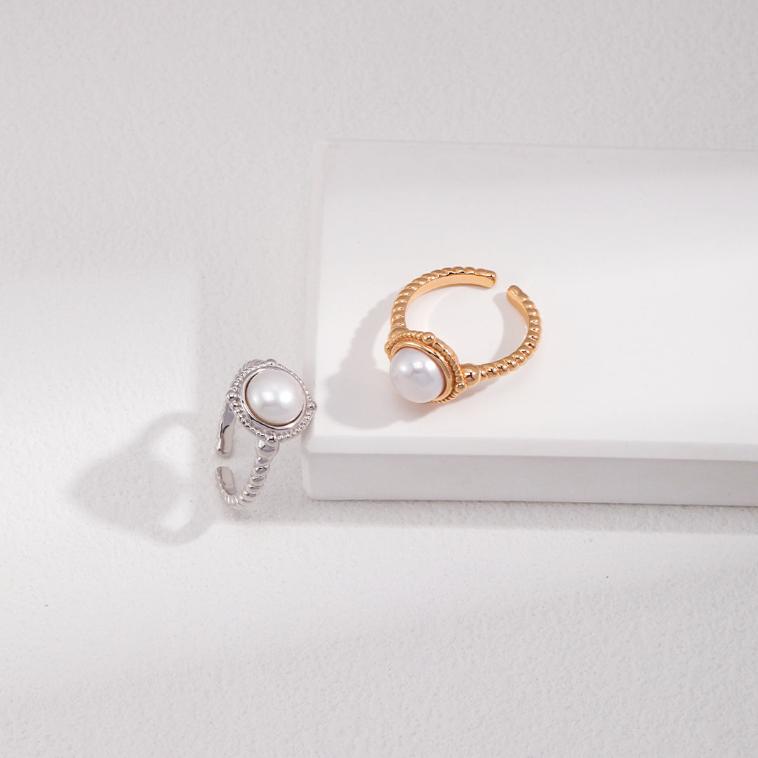 8mm Freshwater Pearl Adjustable Ring