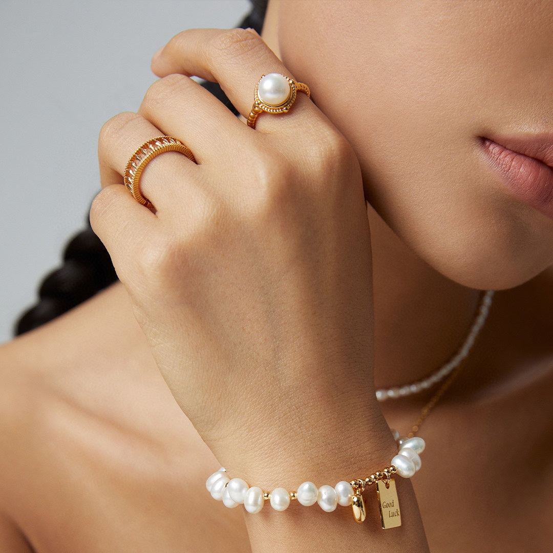 8mm Freshwater Pearl Adjustable Ring