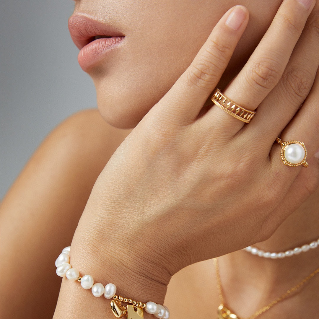 8mm Freshwater Pearl Adjustable Ring