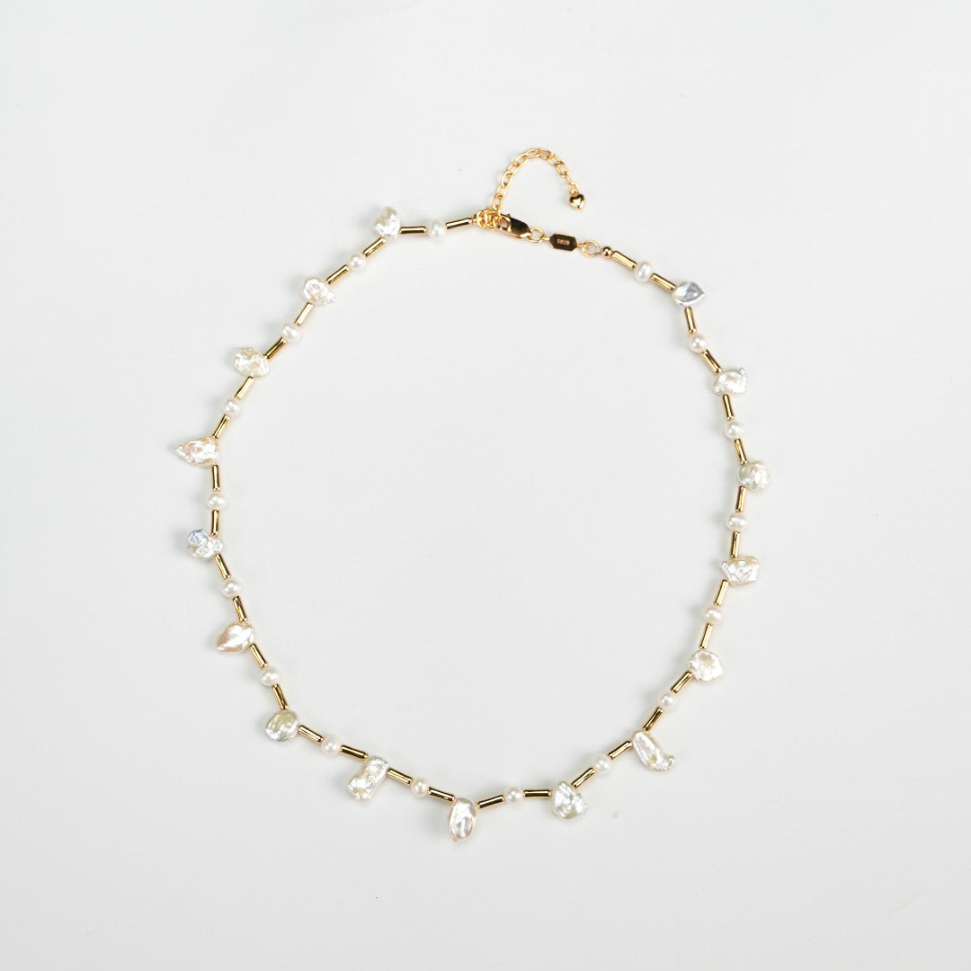 Baroque Pearl with Bamboo Necklace