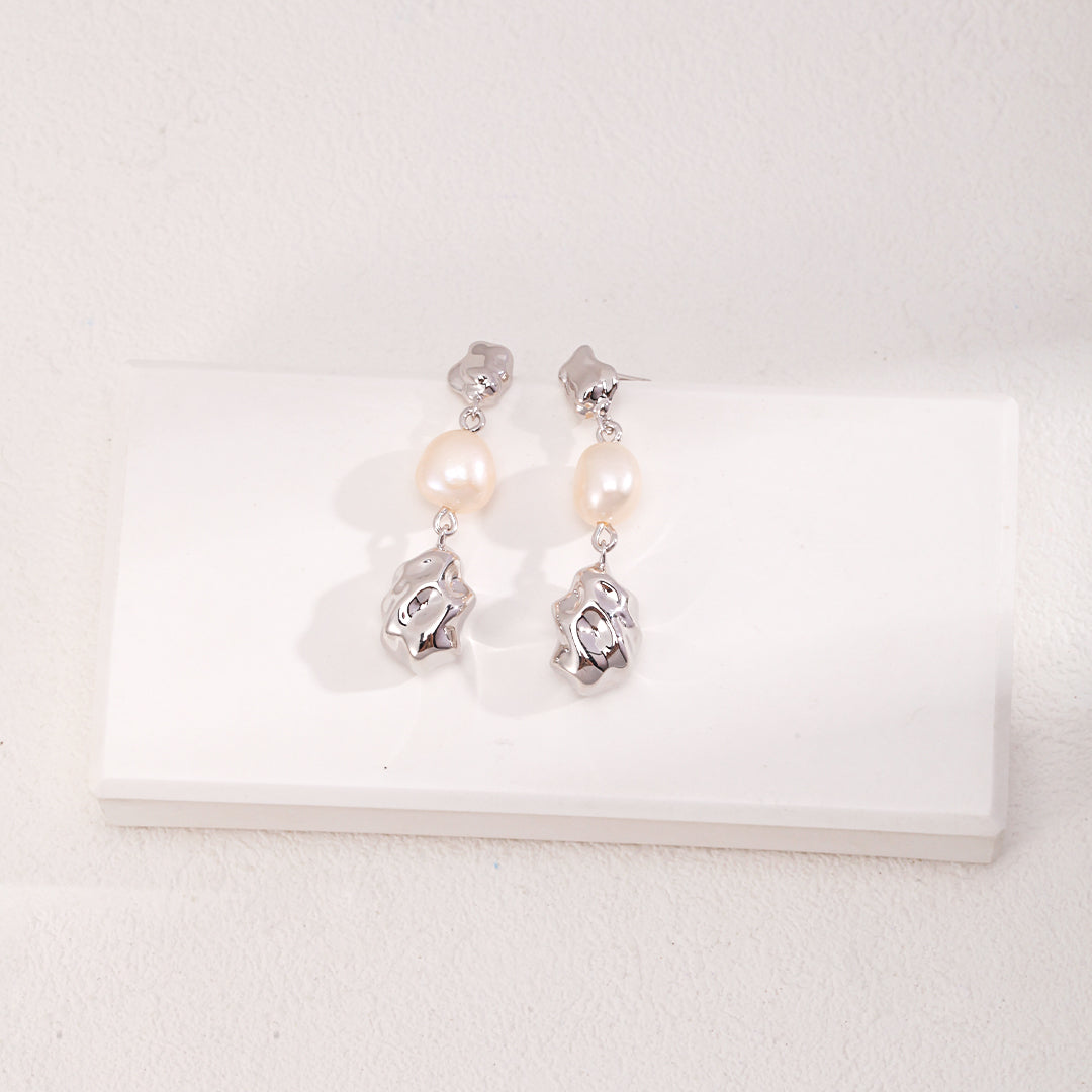 925 Sterling Silver Pearl Drop Earrings