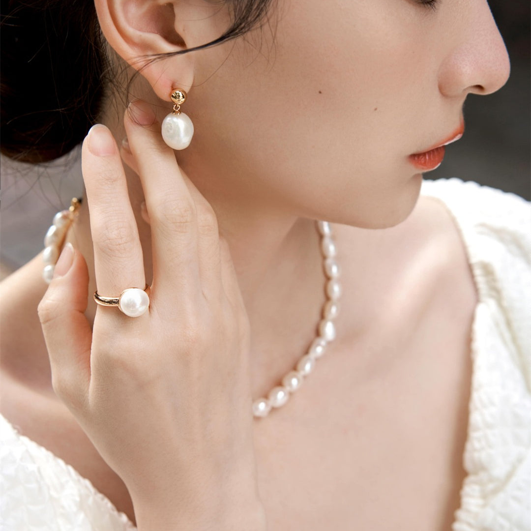 11mm Freshwater Pearl Open Ring