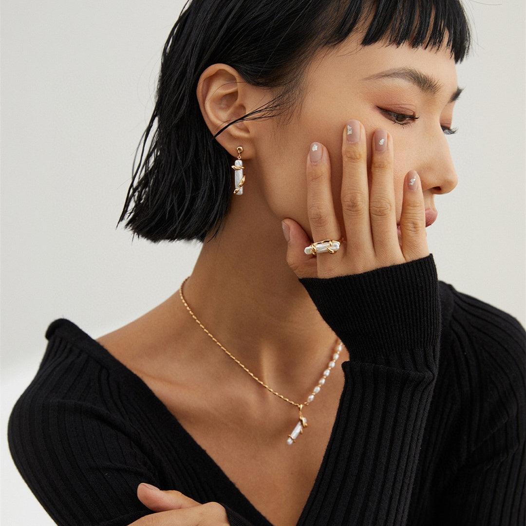 Baroque Freshwater Pearl Open Ring