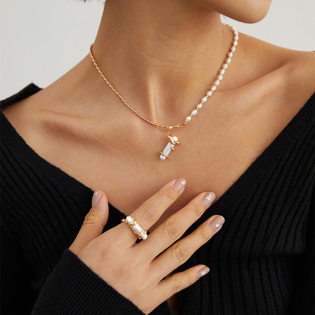 Baroque Freshwater Pearl Open Ring