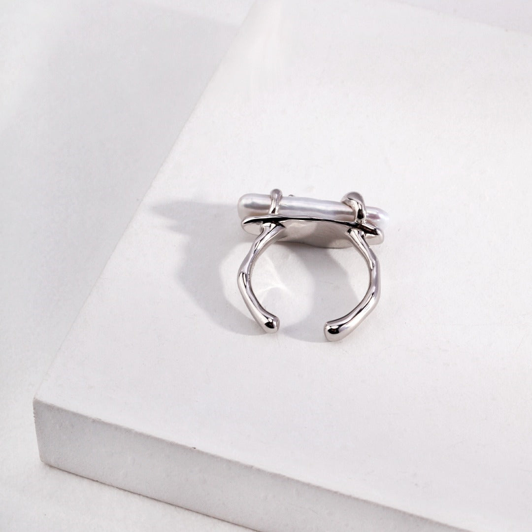 Baroque Freshwater Pearl Open Ring