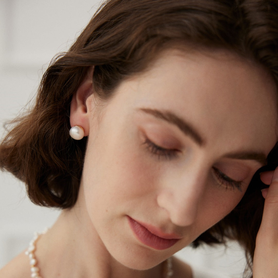 12.5mm Freshwater Pearl Stud Earrings