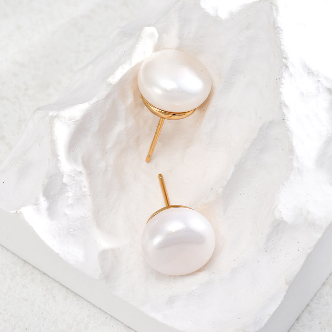 12.5mm Freshwater Pearl Stud Earrings