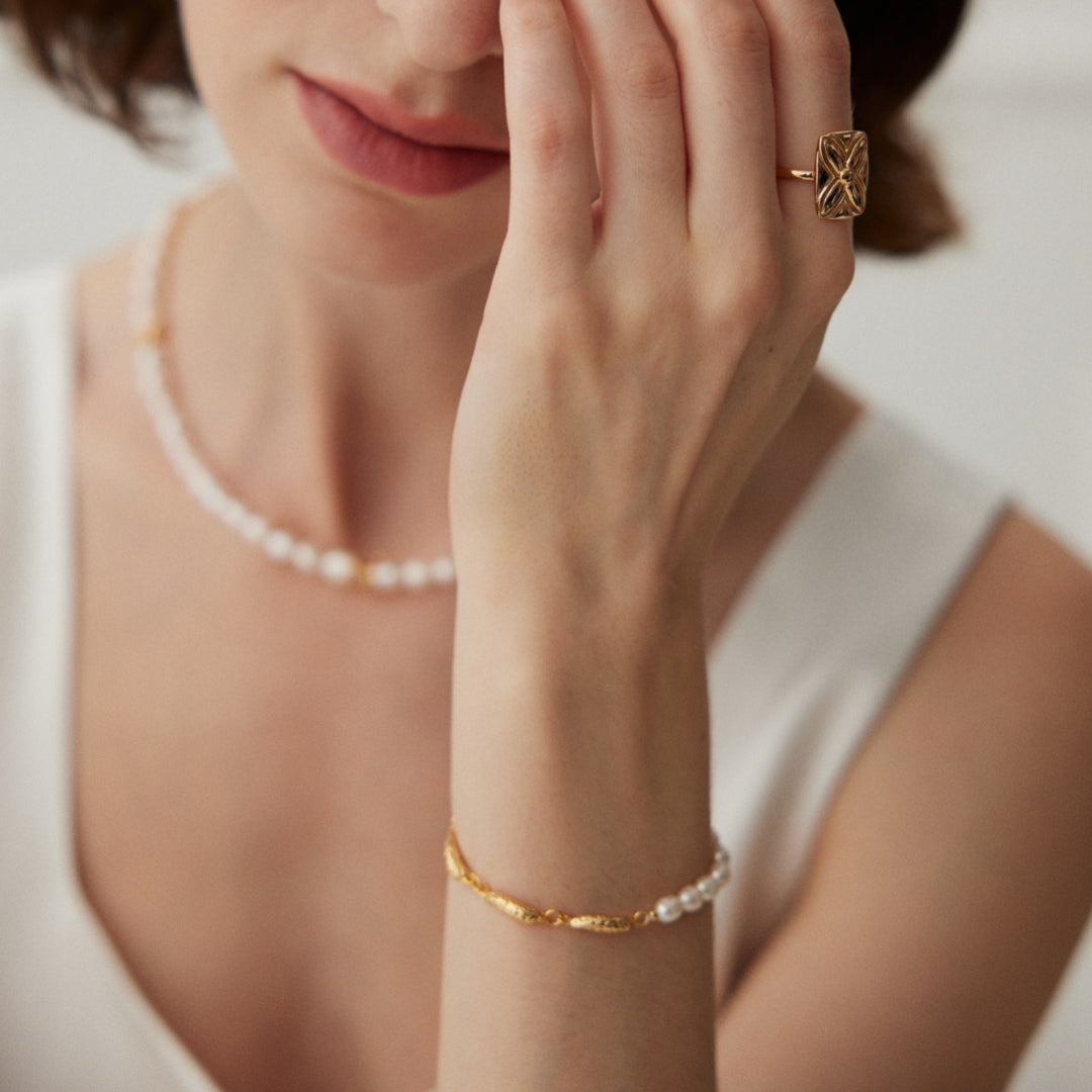 925 Sterling Silver Pearl Bracelet