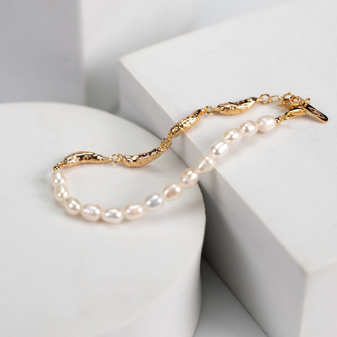 925 Sterling Silver Pearl Bracelet