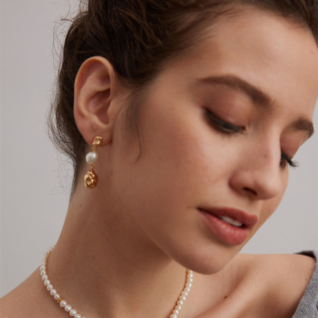 925 Sterling Silver Pearl Drop Earrings