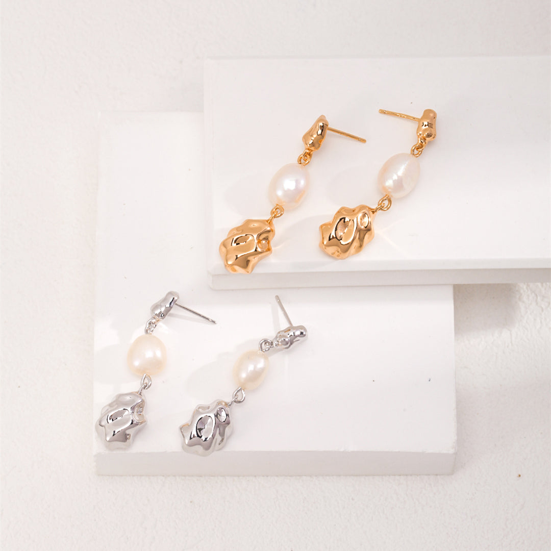925 Sterling Silver Pearl Drop Earrings